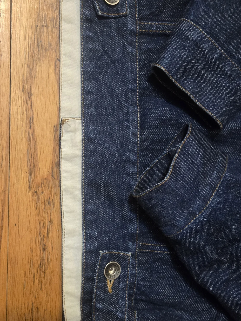 Engineered Garments Men's Dark Blue Denim Jacket - Classic Trucker Style. Xsmall - Picture 7 of 12